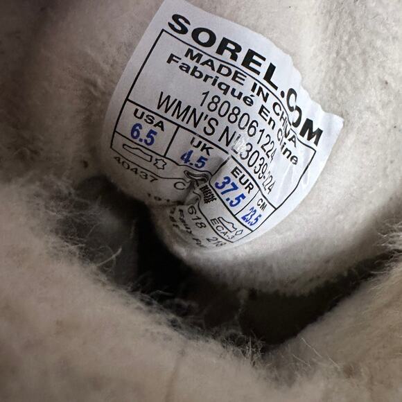 Sorel Womens Size 6.5 Joan Fur Lined Leather Waterproof Camel Brown Snow Boots - Picture 5 of 13